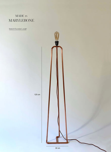 Floor Lamp, Copper Frame
